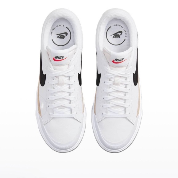 Nike Women Court Legacy Lift White Black Casual Platform Shoe DM7590-100 - Picture 5 of 14